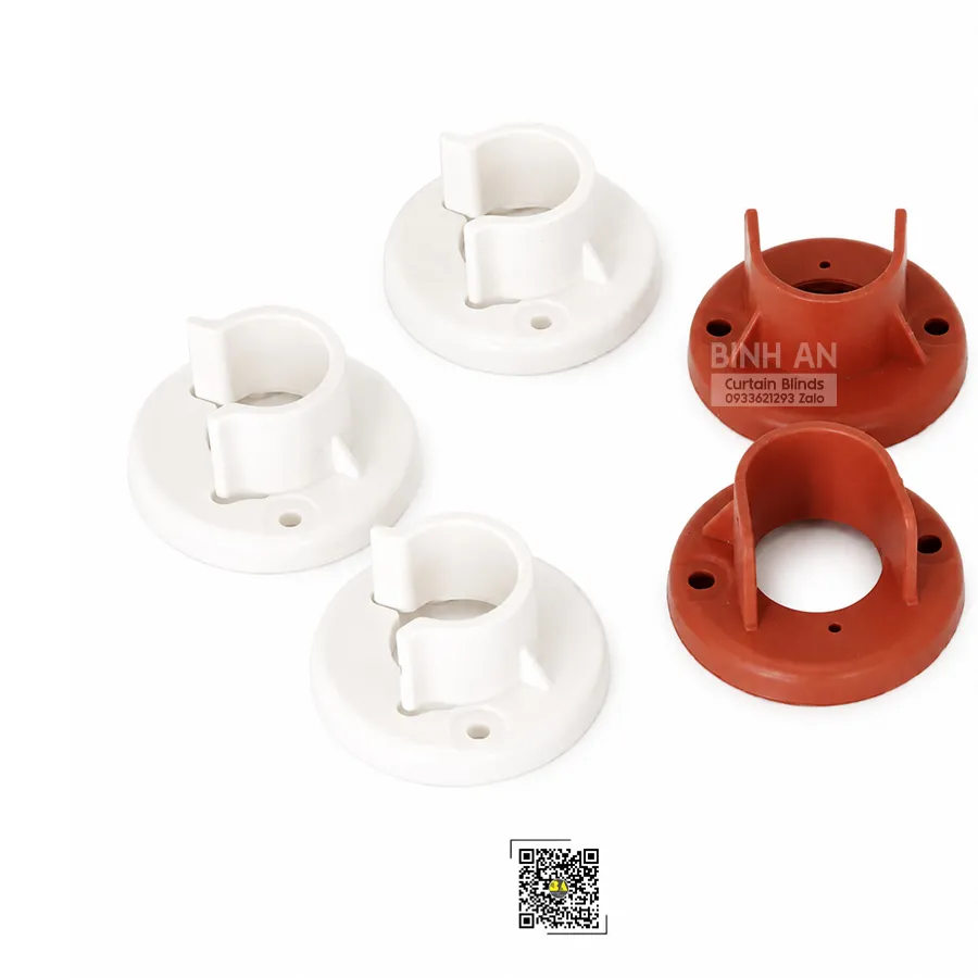 Bas Treo Rèm Âm Tường BC01| Bát Nhựa Lắp Lọt Lòng Thanh Treo Rèm Ø28 mm